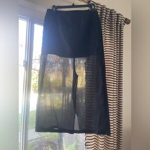 The Frankie Shop Black Sheer Maxi Skirt